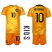 Günstige Niederlande Memphis Depay #10 Babykleidung Heim Fussballtrikot Kinder WM 2022 Kurzarm (+ kurze hosen)